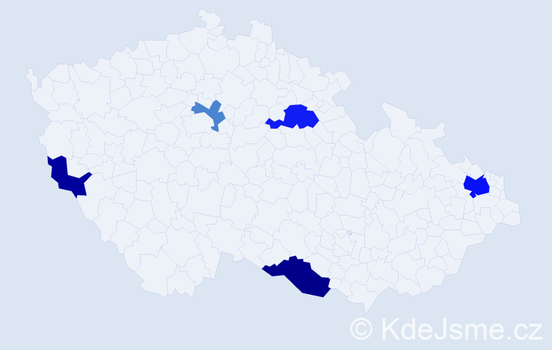 Příjmení: 'Dürrer', počet výskytů 10 v celé ČR