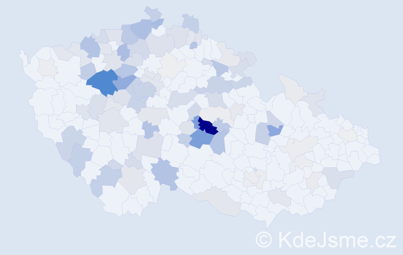 Příjmení: 'Ledvinková', počet výskytů 432 v celé ČR