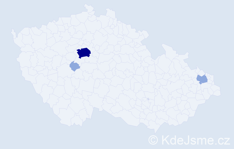 Příjmení: 'Fon', počet výskytů 8 v celé ČR