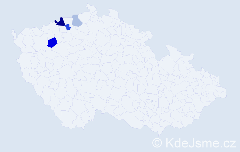 Příjmení: 'Korolenková', počet výskytů 6 v celé ČR