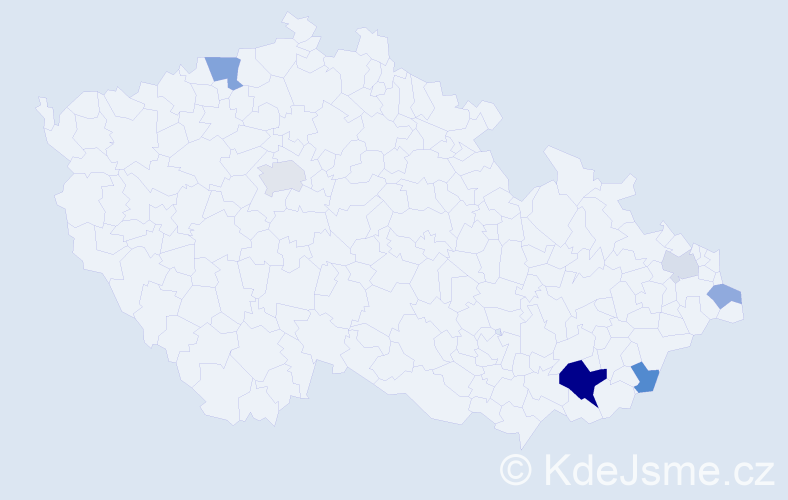 Příjmení: 'Kromsián', počet výskytů 14 v celé ČR