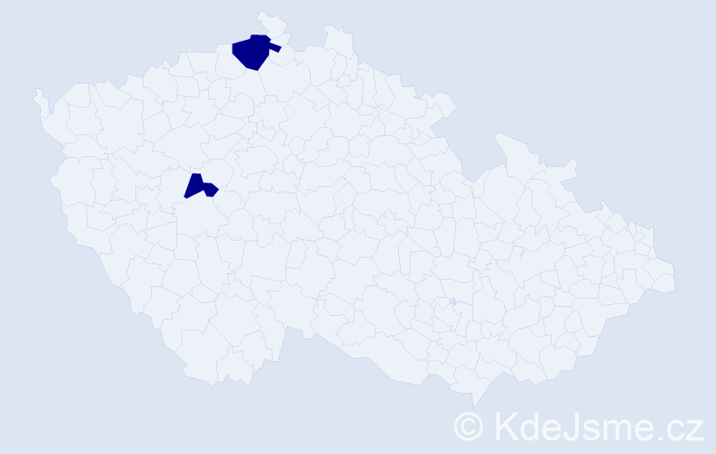 Příjmení: 'Trejrová', počet výskytů 2 v celé ČR