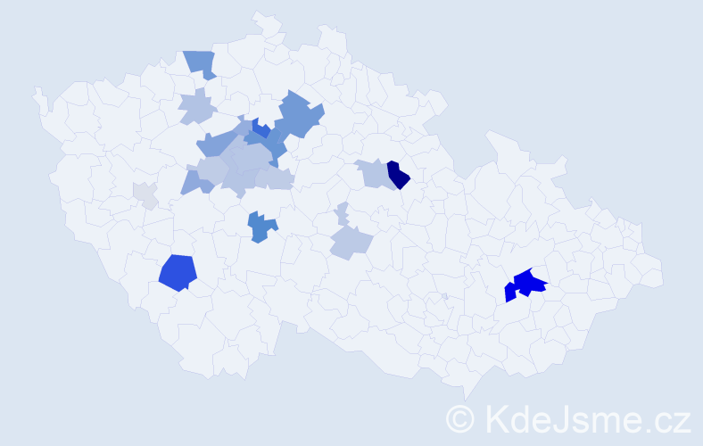 Příjmení: 'Landsingerová', počet výskytů 67 v celé ČR