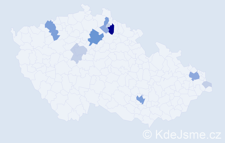 Příjmení: 'Kyloušková', počet výskytů 35 v celé ČR