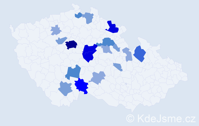 Příjmení: 'Dytrich', počet výskytů 58 v celé ČR
