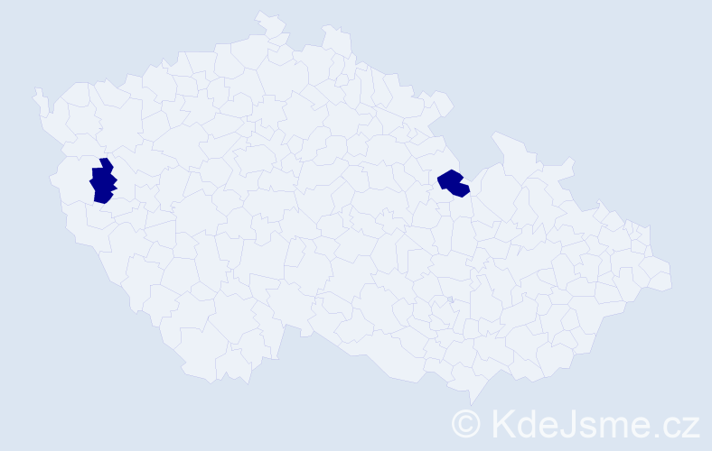 Příjmení: 'Tappert', počet výskytů 2 v celé ČR