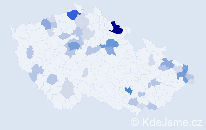 Příjmení: 'Kuric', počet výskytů 118 v celé ČR