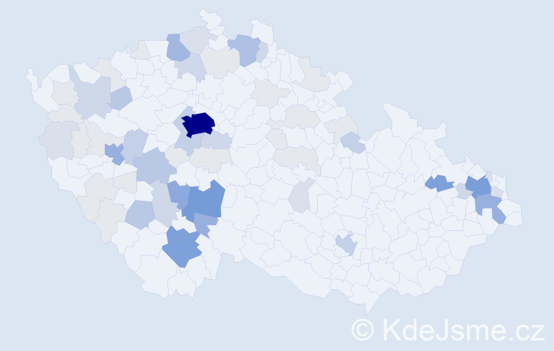 Příjmení: 'Vrkoč', počet výskytů 219 v celé ČR