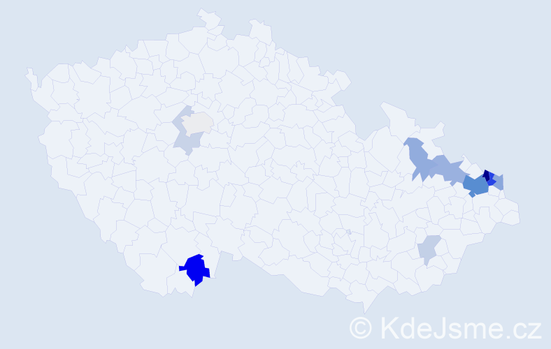 Příjmení: 'Golombková', počet výskytů 30 v celé ČR
