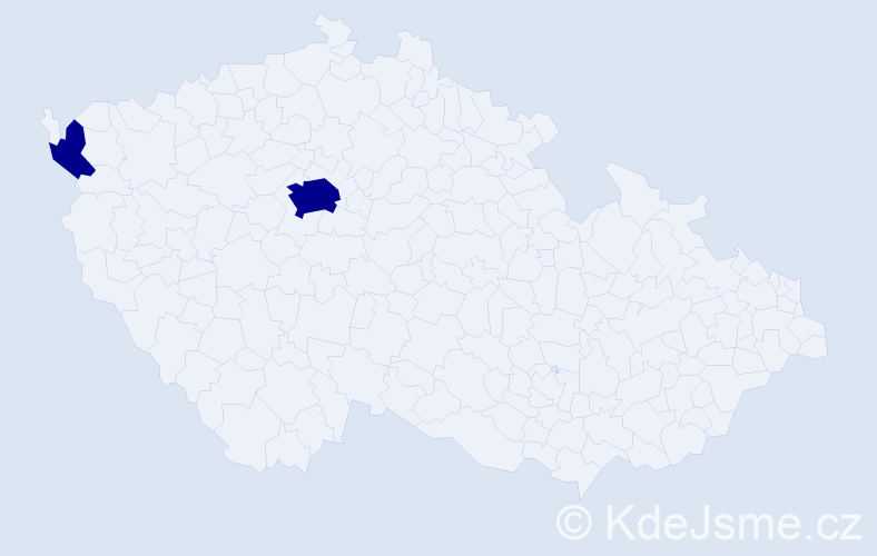 Příjmení: 'Miao', počet výskytů 2 v celé ČR