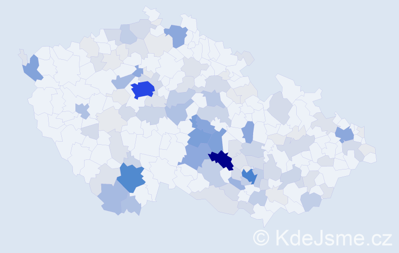 Příjmení: 'Kolouch', počet výskytů 445 v celé ČR