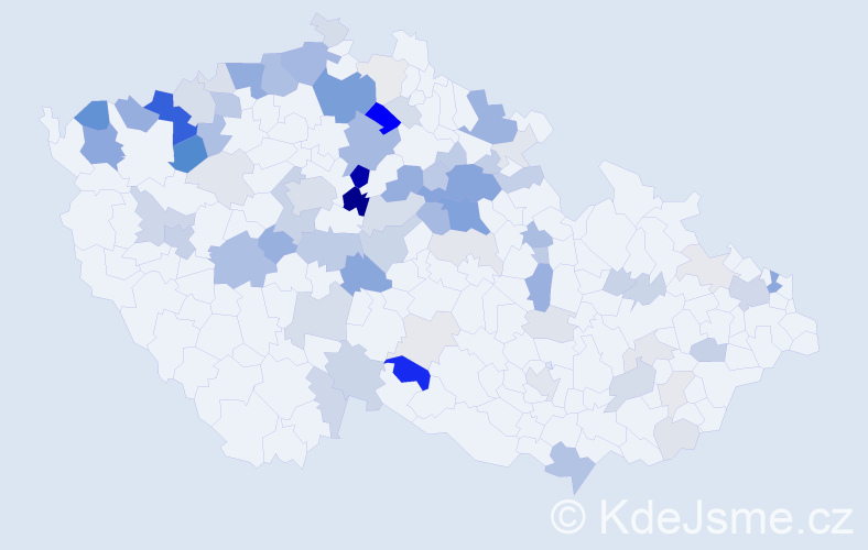 Příjmení: 'Lakatos', počet výskytů 249 v celé ČR