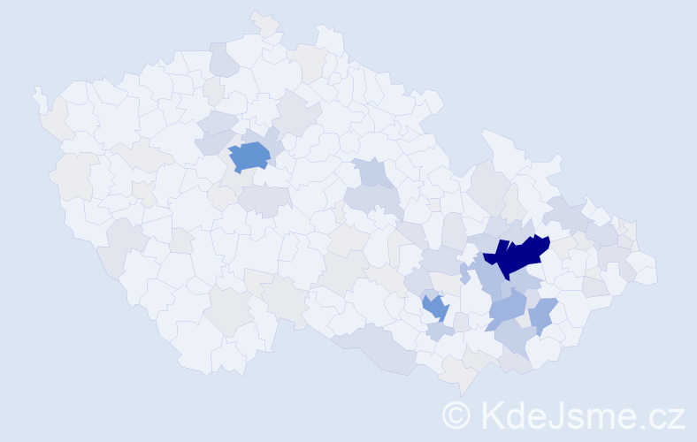 Příjmení: 'Dosoudilová', počet výskytů 425 v celé ČR