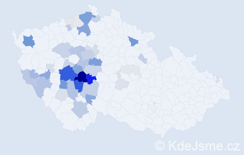 Příjmení: 'Čedíková', počet výskytů 156 v celé ČR