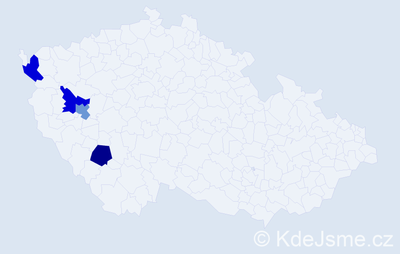 Příjmení: 'Korjenková', počet výskytů 4 v celé ČR