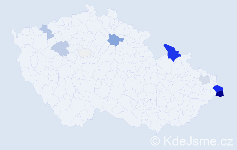 Příjmení: 'Stroka', počet výskytů 23 v celé ČR