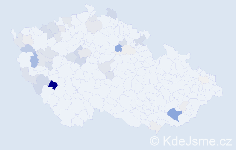 Příjmení: 'Balíček', počet výskytů 121 v celé ČR