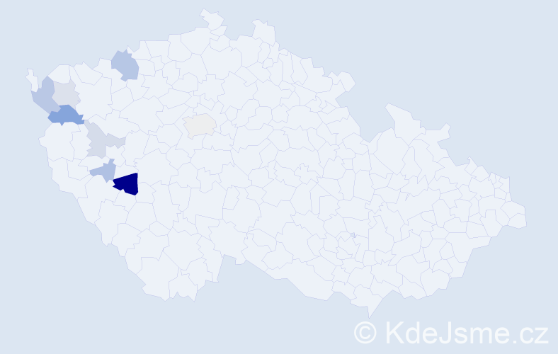 Příjmení: 'Chouň', počet výskytů 16 v celé ČR