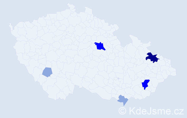 Příjmení: 'Barvič', počet výskytů 15 v celé ČR