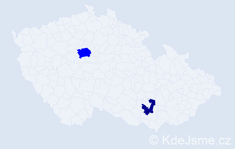 Příjmení: 'Manolovová', počet výskytů 5 v celé ČR