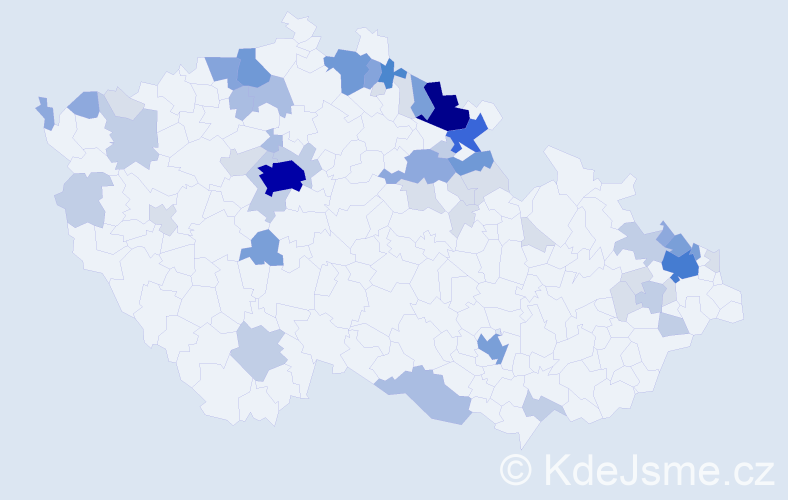 Příjmení: 'Seidel', počet výskytů 197 v celé ČR