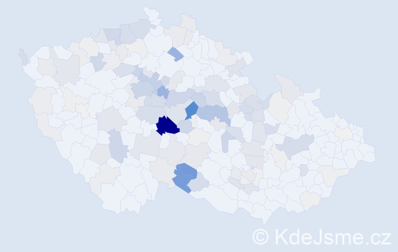 Příjmení: 'Horálek', počet výskytů 503 v celé ČR