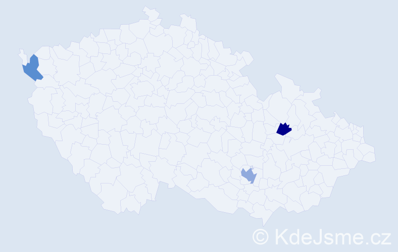 Příjmení: 'Trstenská', počet výskytů 4 v celé ČR
