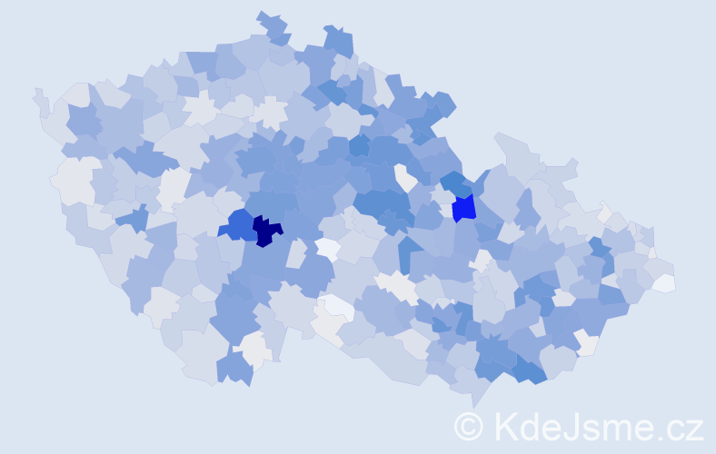 Příjmení: 'Macháčková', počet výskytů 4886 v celé ČR