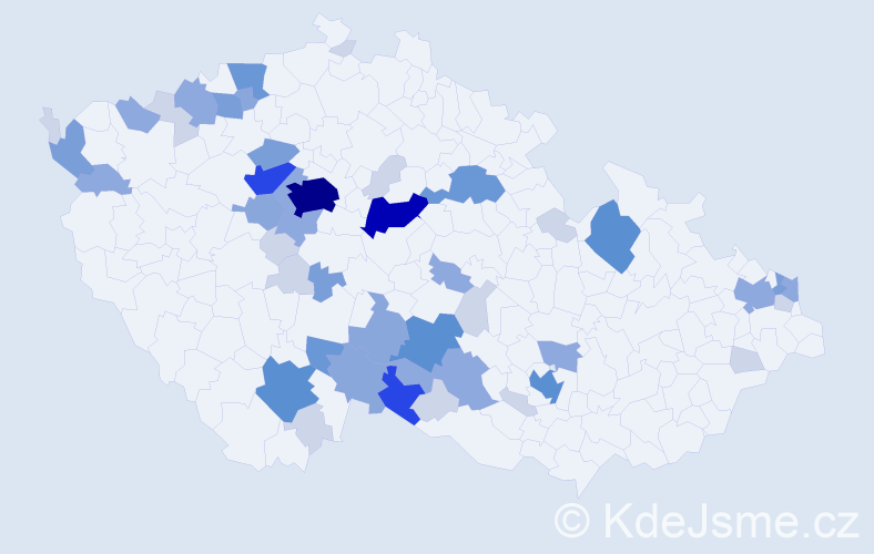 Příjmení: 'Podhrázská', počet výskytů 149 v celé ČR