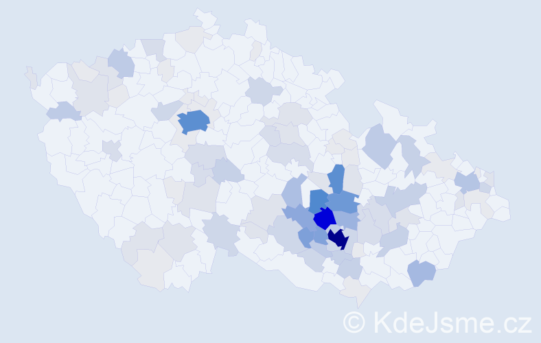 Příjmení: 'Klusáková', počet výskytů 446 v celé ČR