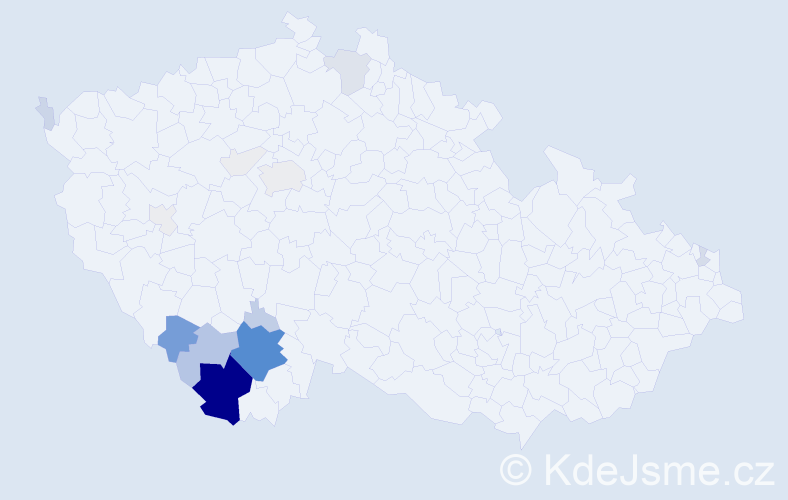 Příjmení: 'Litvanová', počet výskytů 90 v celé ČR