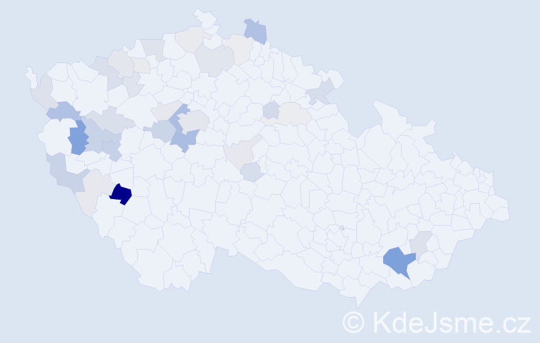 Příjmení: 'Balíčková', počet výskytů 118 v celé ČR