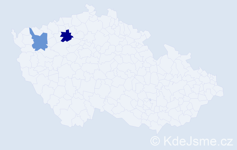 Příjmení: 'Bechiňský', počet výskytů 5 v celé ČR