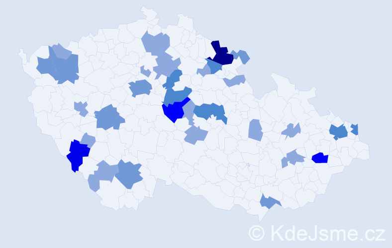 Příjmení: 'Zubajová', počet výskytů 65 v celé ČR
