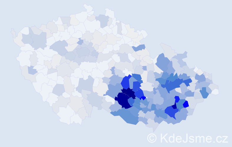 Příjmení: 'Večeřa', počet výskytů 2112 v celé ČR