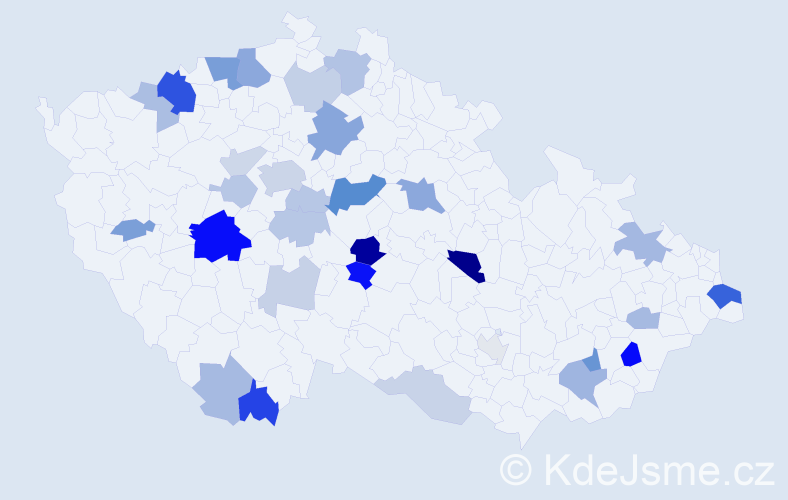 Příjmení: 'Zvolenská', počet výskytů 78 v celé ČR