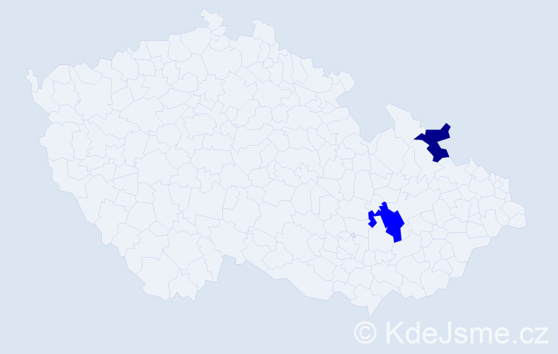 Příjmení: 'Mroščák', počet výskytů 5 v celé ČR