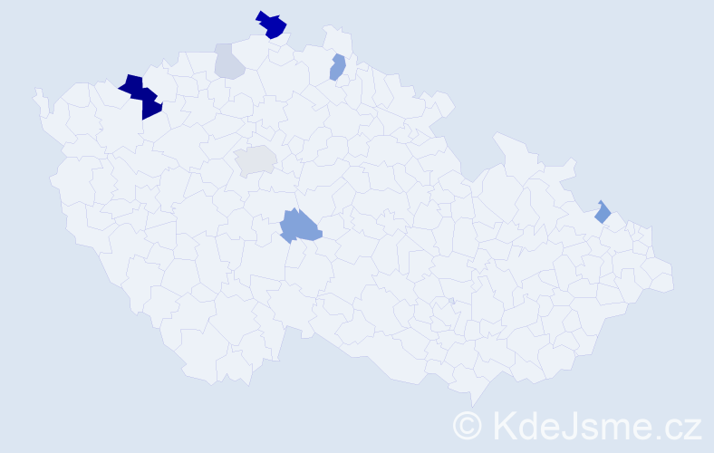 Příjmení: 'Ficaj', počet výskytů 20 v celé ČR