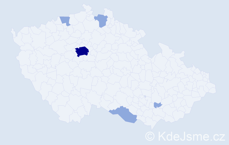 Příjmení: 'Prokhorov', počet výskytů 10 v celé ČR