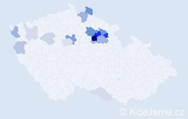 Příjmení: 'Filounek', počet výskytů 44 v celé ČR
