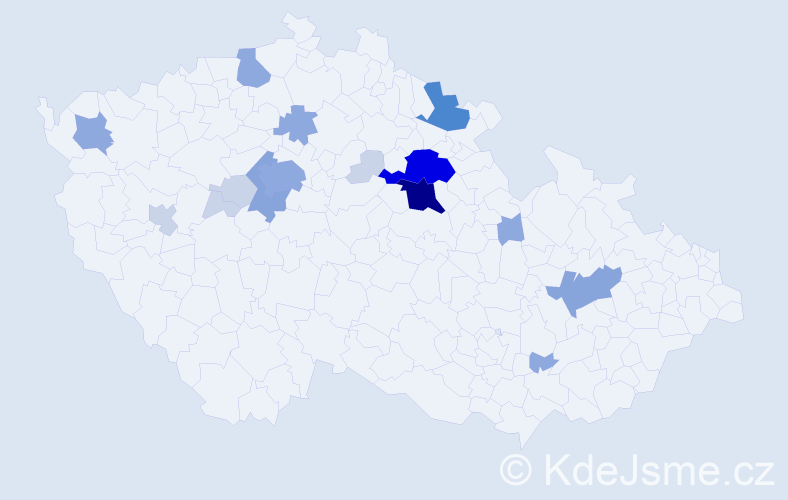 Příjmení: 'Krudenc', počet výskytů 52 v celé ČR