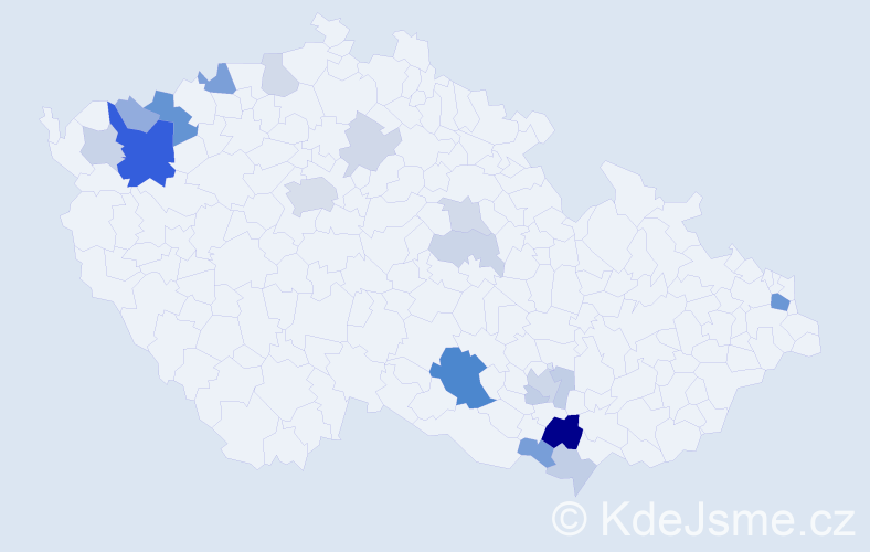Příjmení: 'Konya', počet výskytů 48 v celé ČR