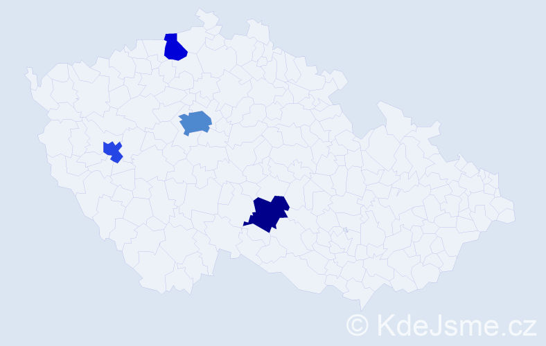 Příjmení: 'Tupytsya', počet výskytů 7 v celé ČR