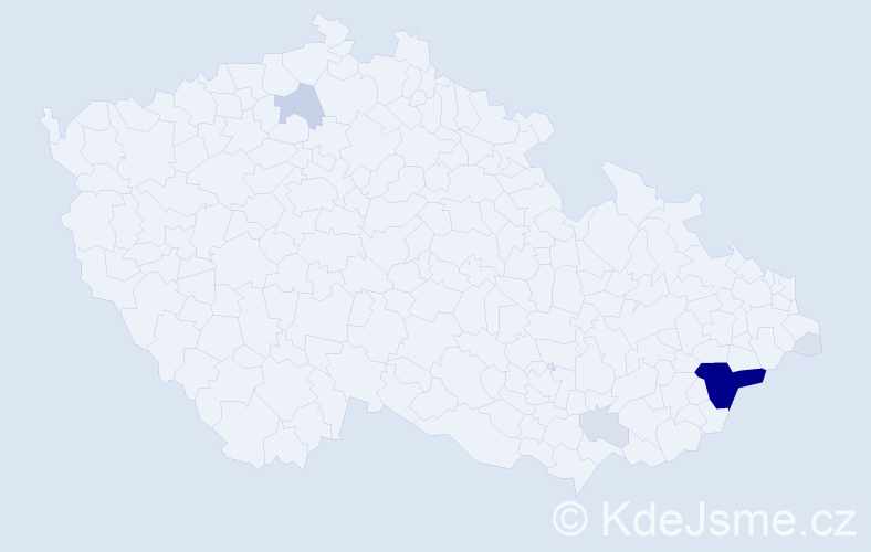 Příjmení: 'Tlašková', počet výskytů 28 v celé ČR