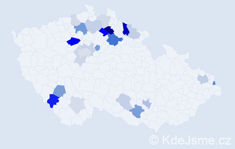 Příjmení: 'Drholcová', počet výskytů 53 v celé ČR