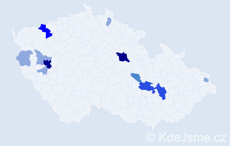 Příjmení: 'Jahl', počet výskytů 41 v celé ČR