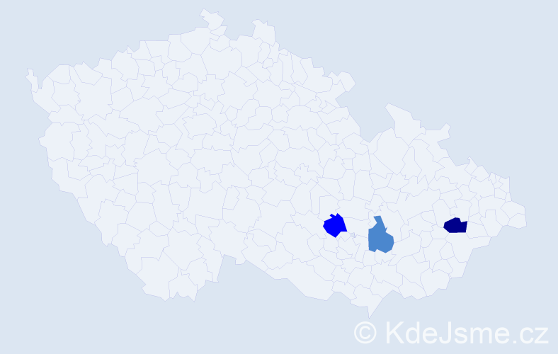 Příjmení: 'Leide', počet výskytů 6 v celé ČR