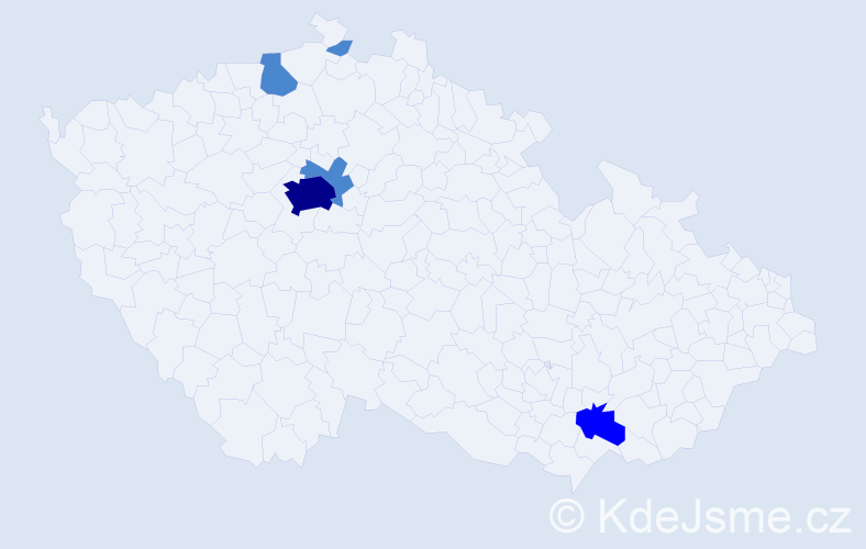 Příjmení: 'Repin', počet výskytů 8 v celé ČR