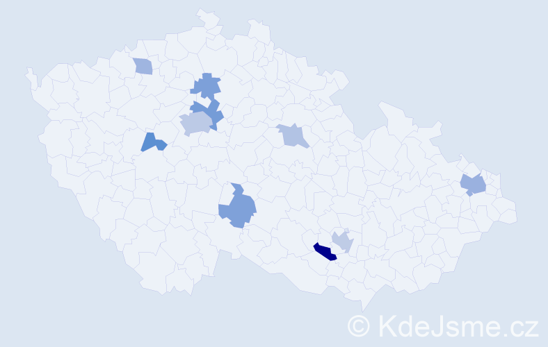 Příjmení: 'Cheypesh', počet výskytů 20 v celé ČR