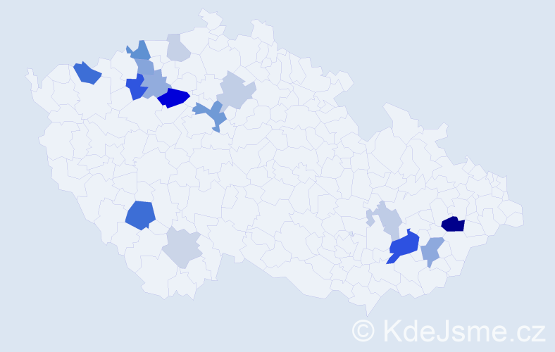 Příjmení: 'Ešlerová', počet výskytů 35 v celé ČR